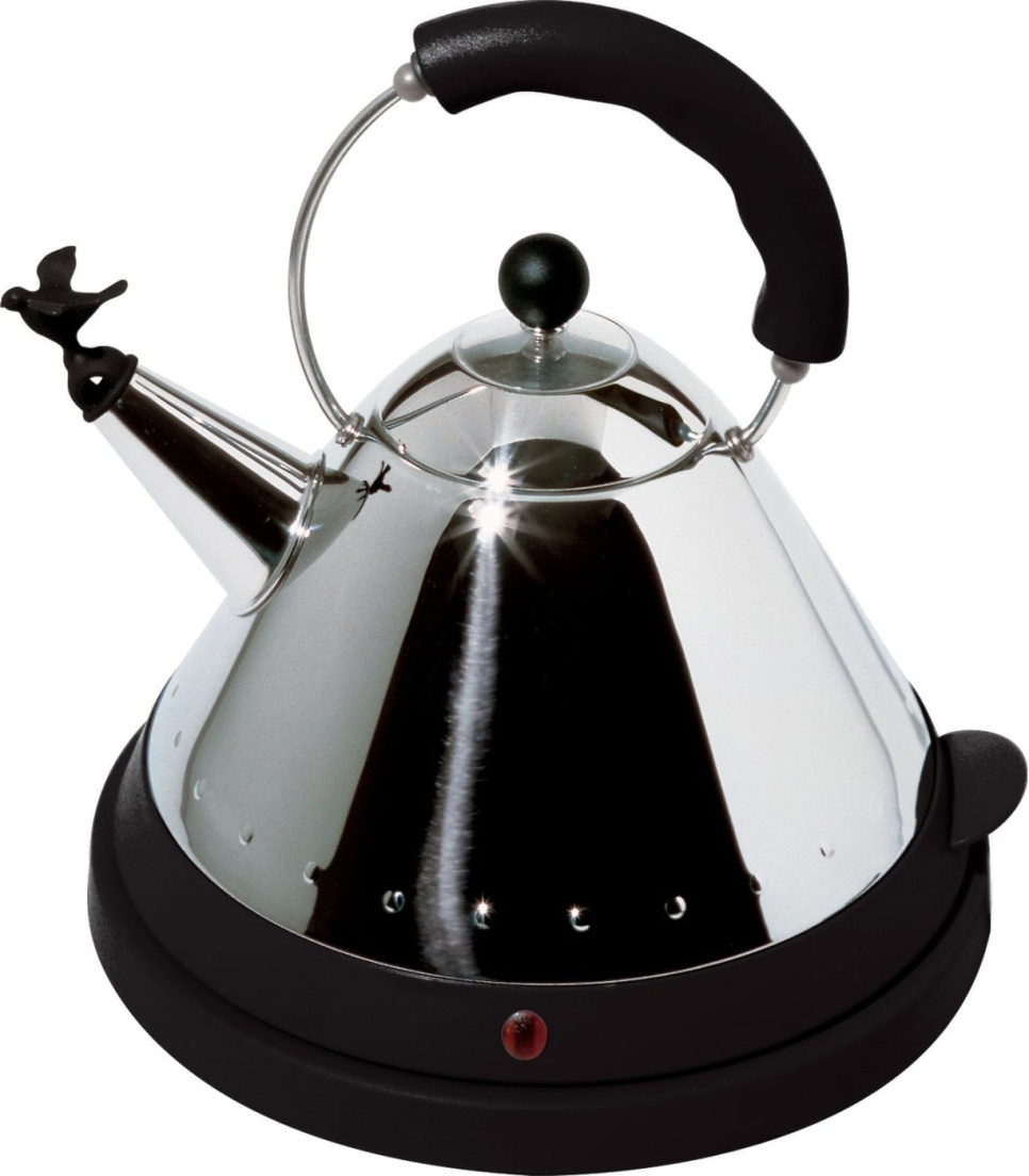 Bouilloire, Inox, acier/noir - Alessi dans le groupe Thé et café / Thé / Bouilloires théières l\'adresse The Kitchen Lab (1466-12182)