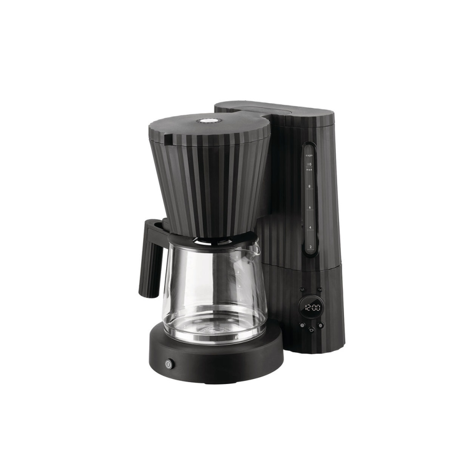 Cafetière, Plissé - Alessi - Noir dans le groupe Thé et café / Café moulu / Machine à café l\'adresse The Kitchen Lab (1466-29533)
