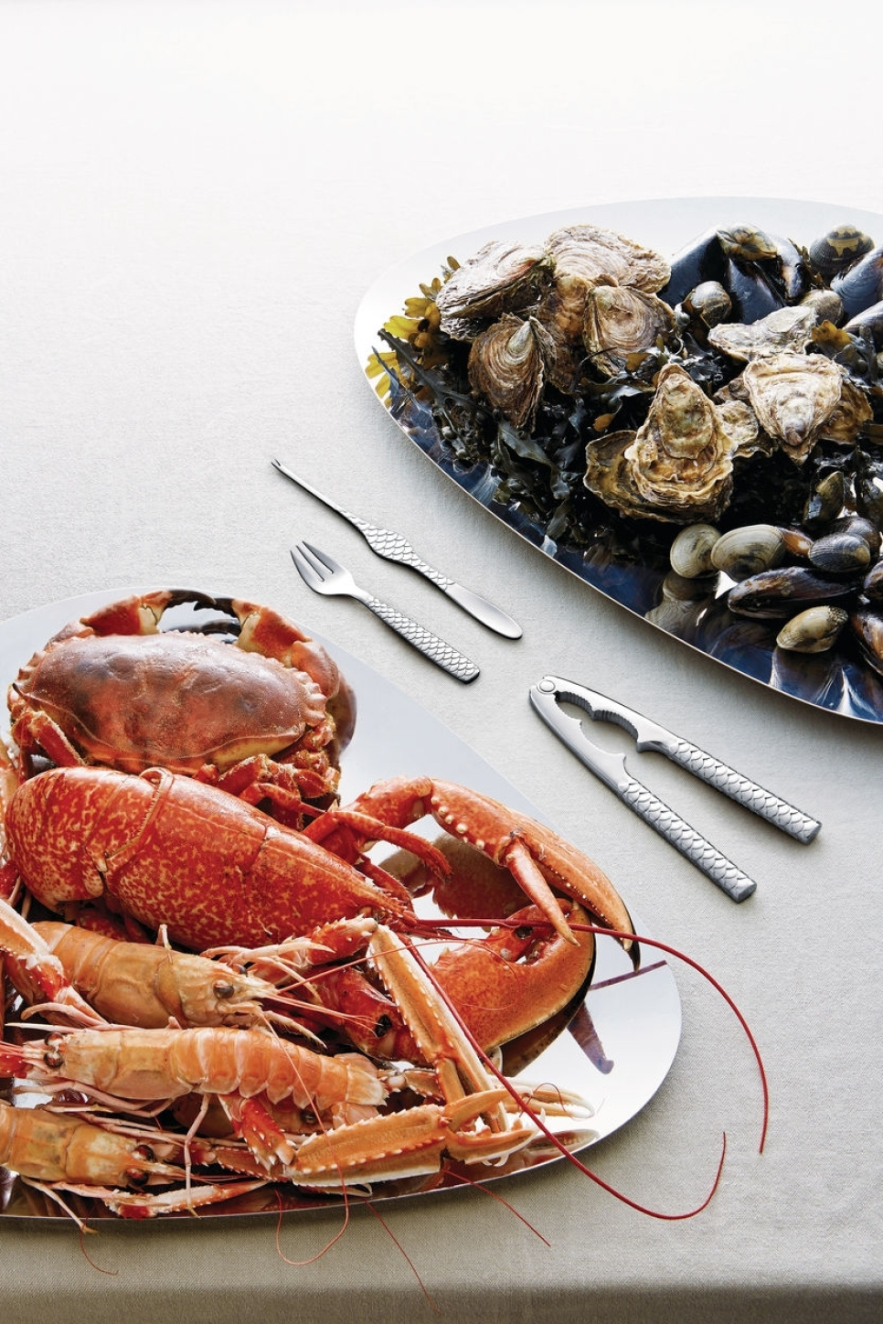 Couverts à fruits de mer, Colombina Fish, paquet de 4-Alessi