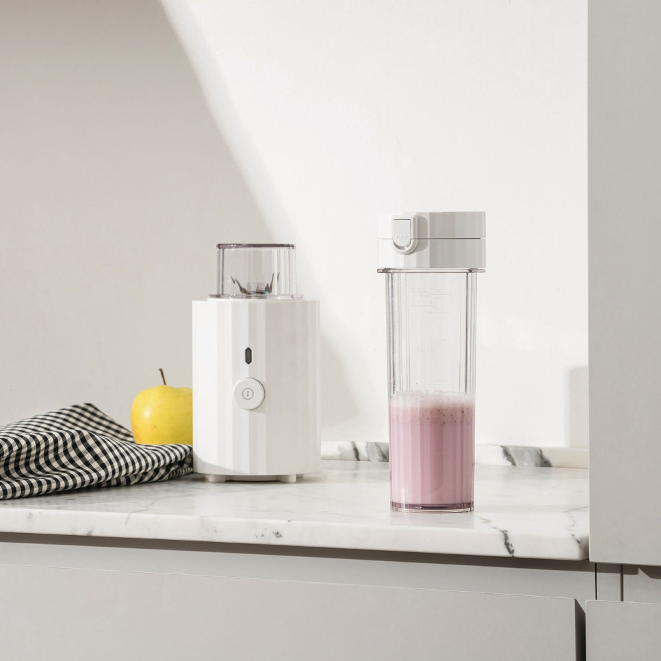 Blender / Mini Mixeur personnel, plissé, blanc - Alessi