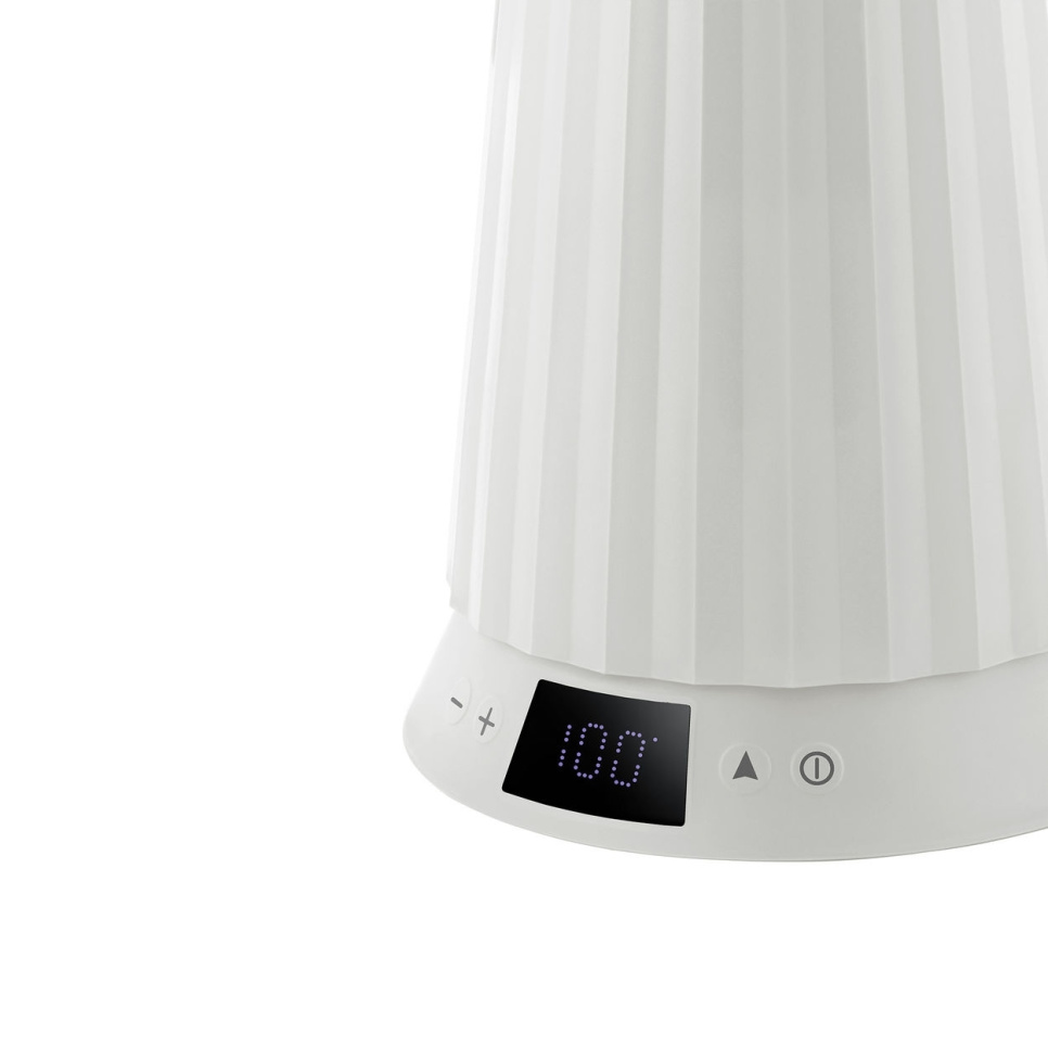 Bouilloire avec contrôle de la température, Plissé, Blanc - Alessi