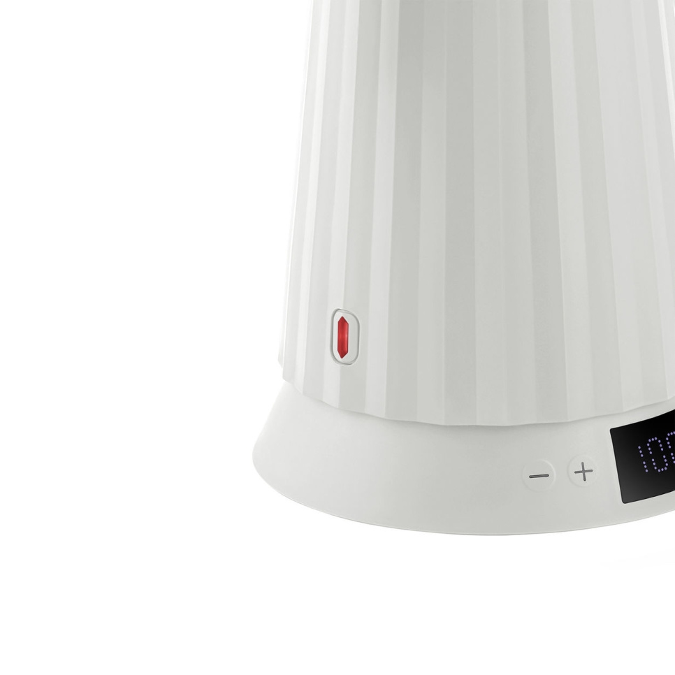 Bouilloire avec contrôle de la température, Plissé, Blanc - Alessi