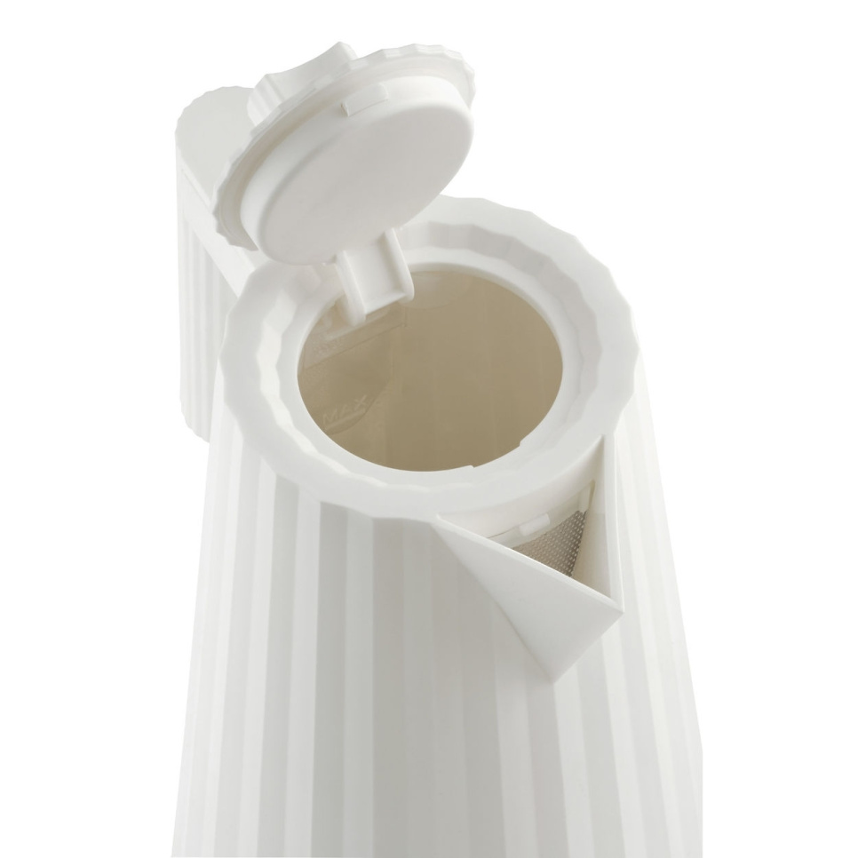 Bouilloire avec contrôle de la température, Plissé, Blanc - Alessi