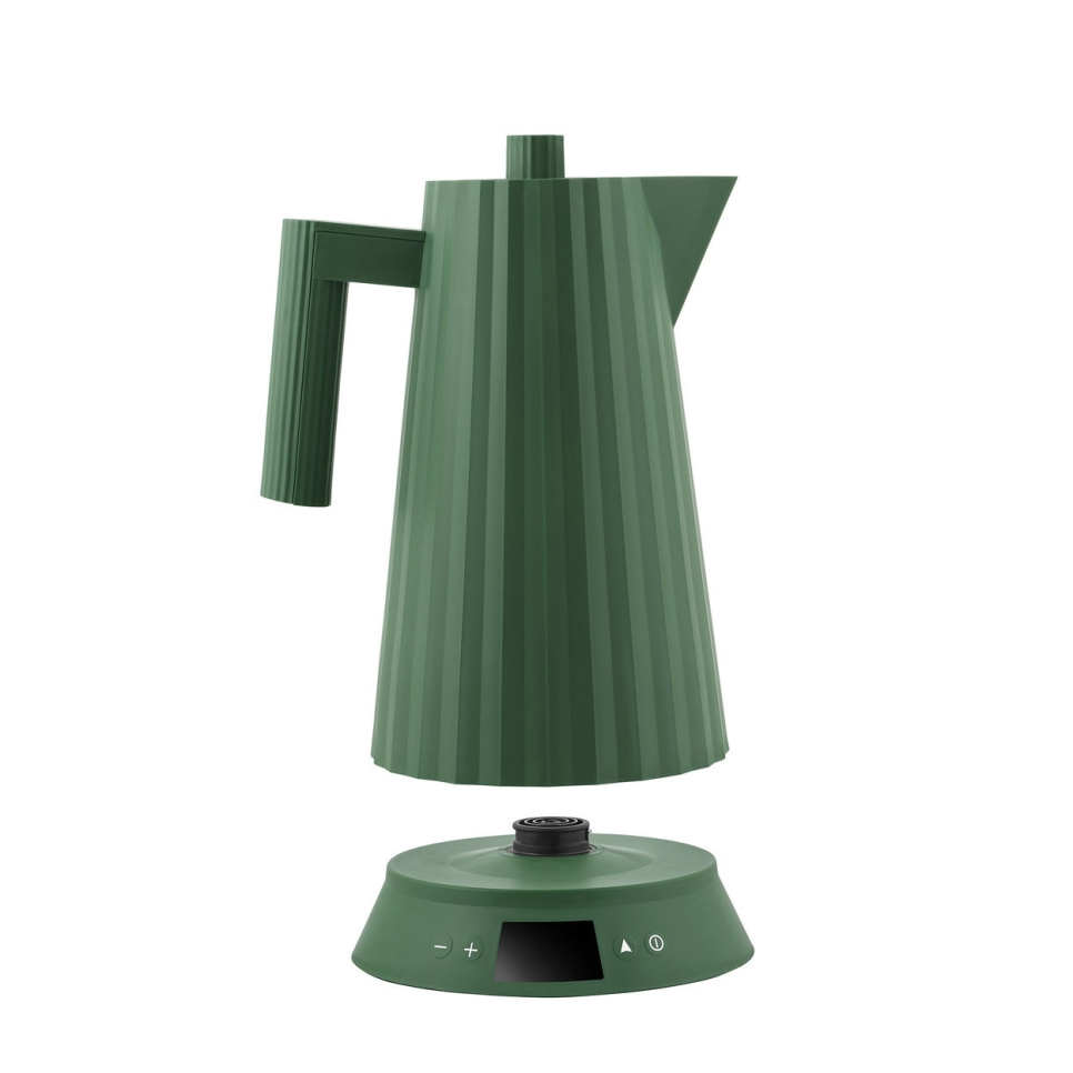 Bouilloire avec contrôle de la température, Plissé, Vert - Alessi