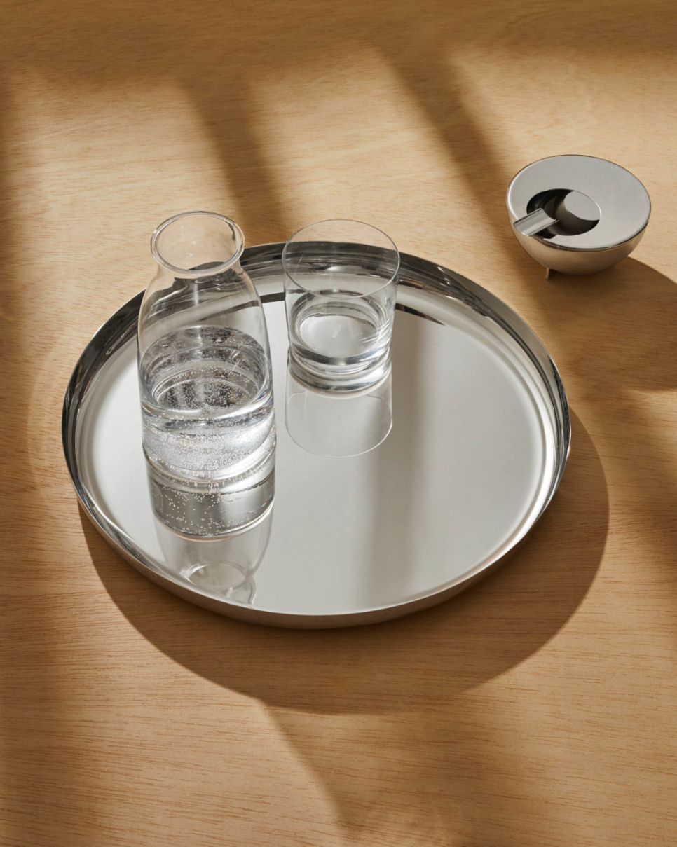 Plateau rond en acier inoxydable - Alessi