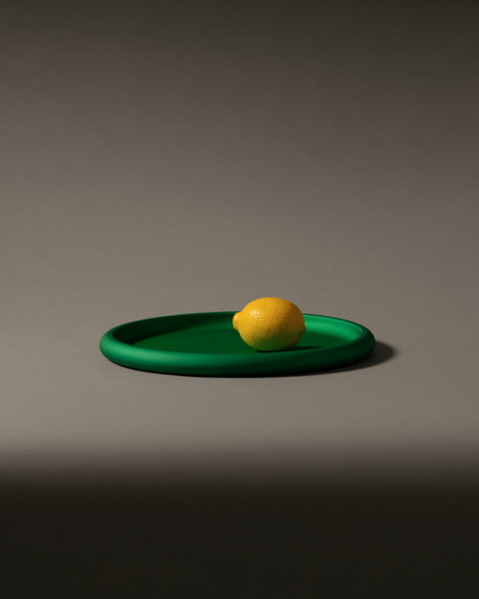 Plat de service en aluminium anodisé, Discolo – Alessi – Vert