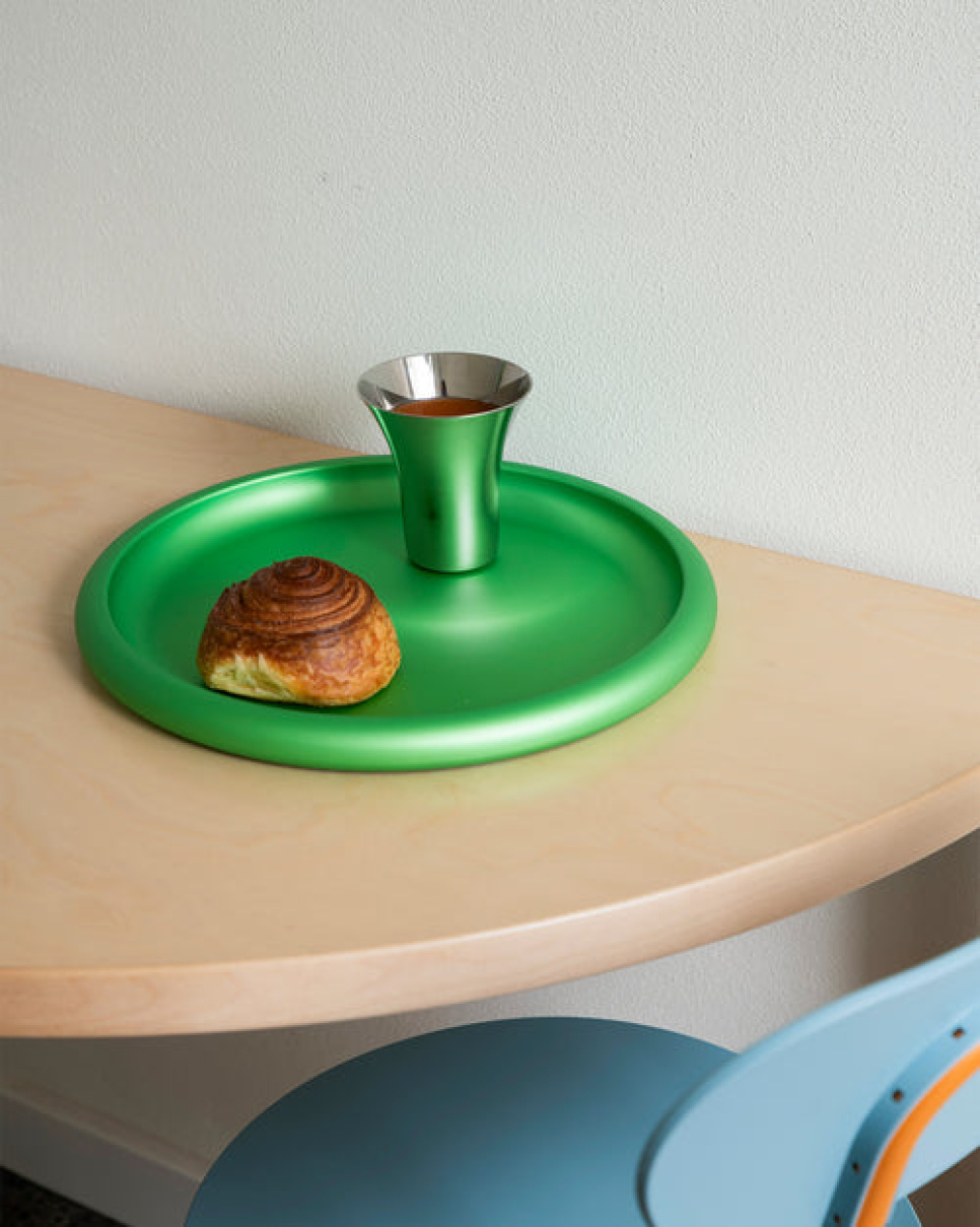 Plat de service en aluminium anodisé, Discolo – Alessi – Bleu