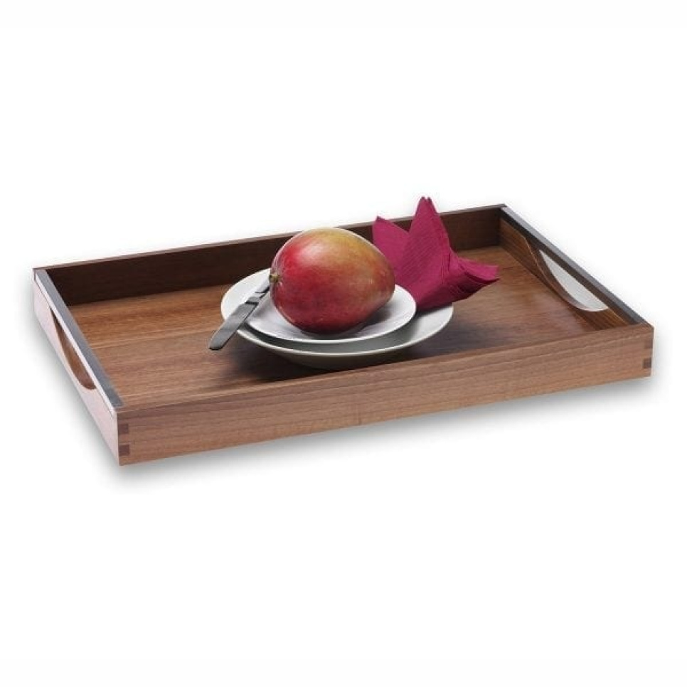Plateau en noyer laqué, 50 x 33 x 5cm - Breka dans le groupe Arts de la table / Autre pour les arts de la table et service / Plateaux l\'adresse The Kitchen Lab (1478-13538)