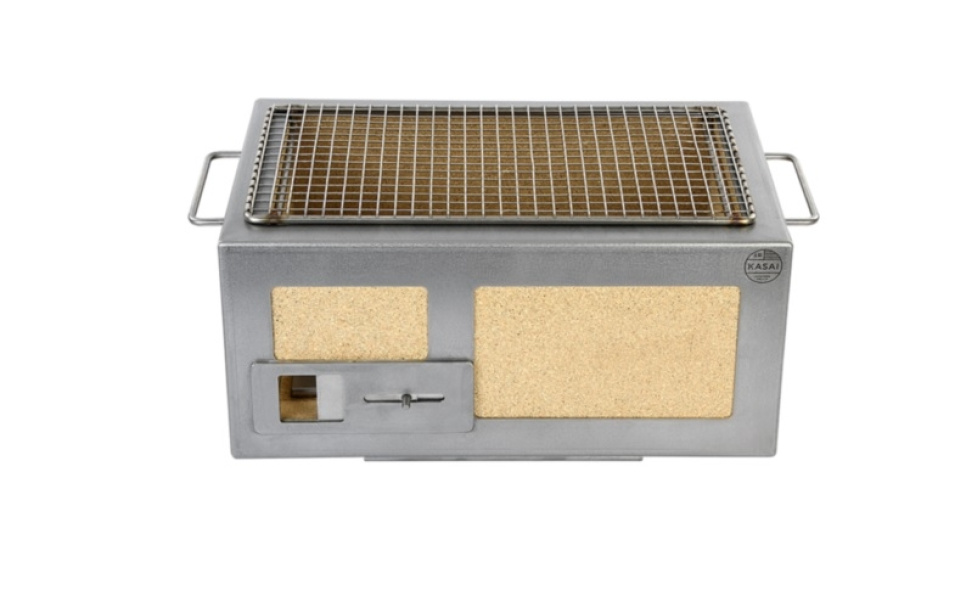 Gril de table/conro gril avec cadre en acier inoxydable, Little 40 x 26 cm - Kasai
