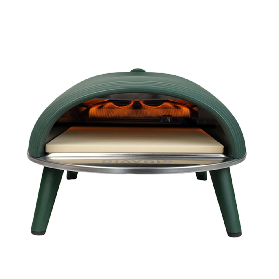 Four à pizza Diavolo, à gaz, vert - Delivita dans le groupe Barbecues, plaques de cuisson et Fours / Fours / Fours à pizza l\'adresse The Kitchen Lab (1512-31903)