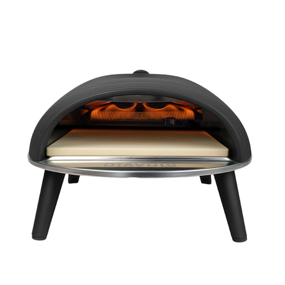 Four à pizza Diavolo, cuisson au gaz, noir - Delivita dans le groupe Barbecues, plaques de cuisson et Fours / Fours / Fours à pizza l\'adresse The Kitchen Lab (1512-31905)