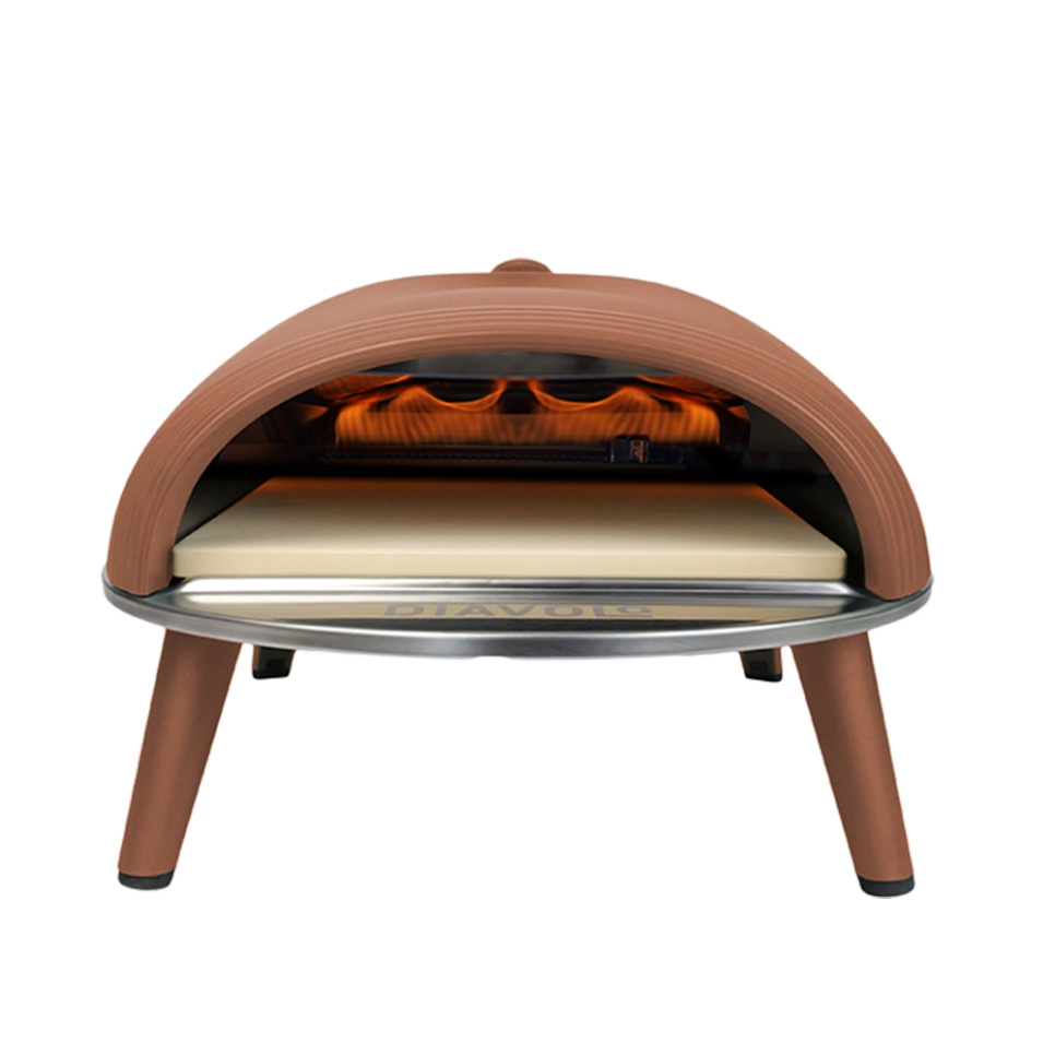 Four à pizza Diavolo, cuisson au gaz, brun - Delivita dans le groupe Barbecues, plaques de cuisson et Fours / Fours / Fours à pizza l\'adresse The Kitchen Lab (1512-31907)