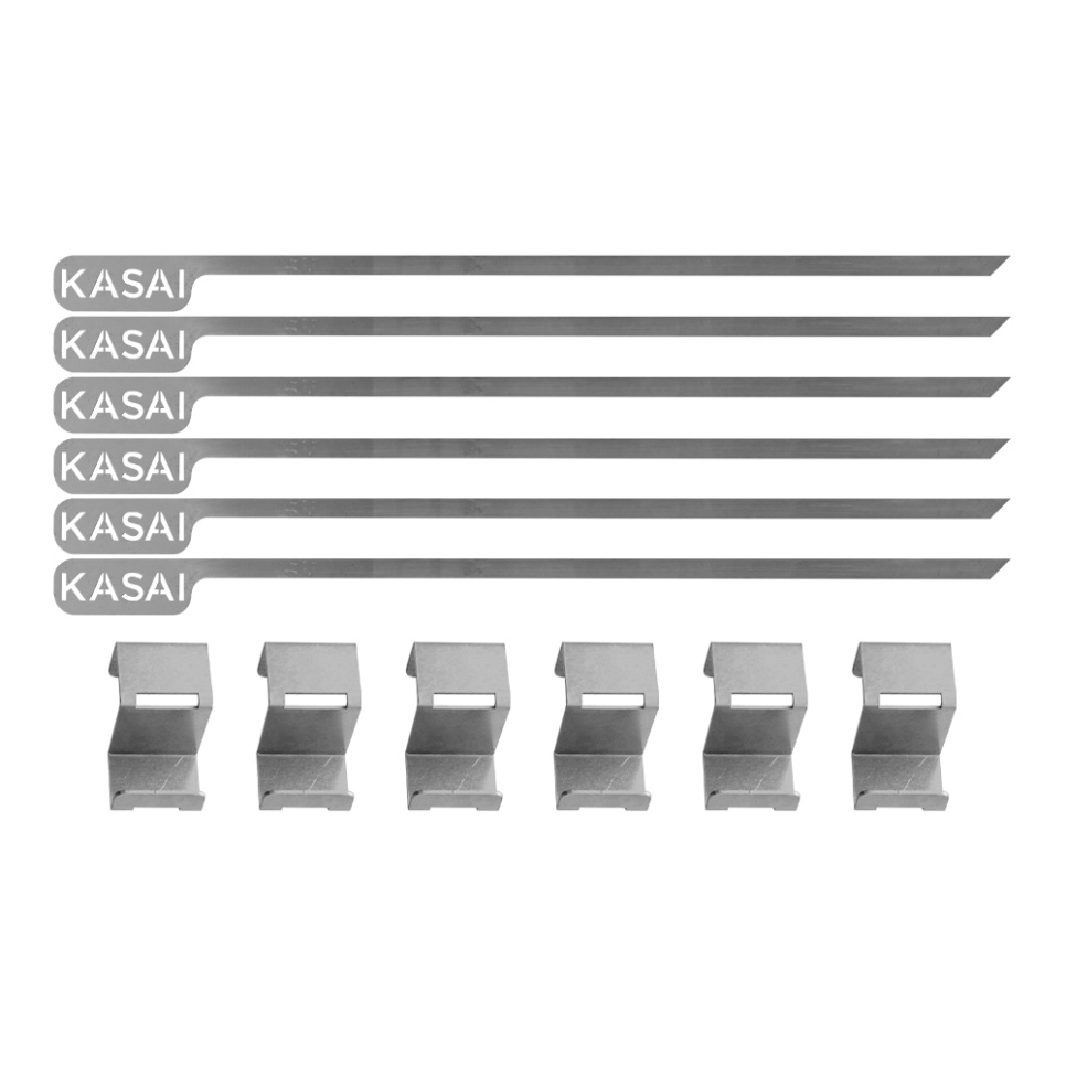 EPTO Brochettes pour barbecue avec supports, paquet de 6 - Kasai dans le groupe Barbecues, plaques de cuisson et Fours / Autres accessoires pour barbecue l\'adresse The Kitchen Lab (1512-31972)