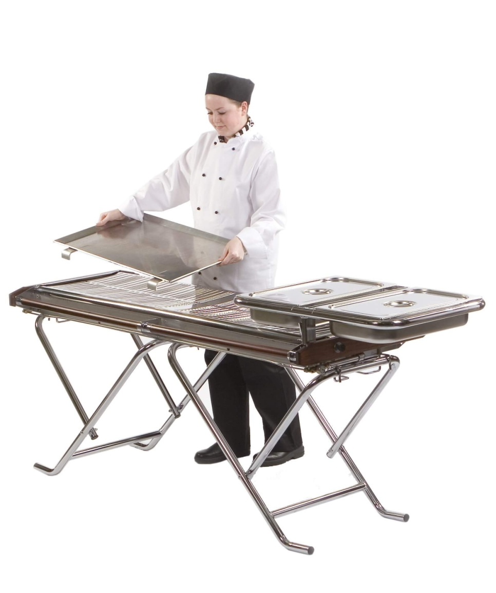 Portoir pour TG160 Classic pour cantine GN, 2 x 1/1 - Cendres