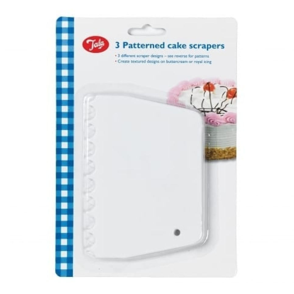 Grattoirs à motifs dans différents motifs, pack de 3 - Tala dans le groupe Cuisine / Ustensiles de cuisine / Spatules et grattoirs l\'adresse The Kitchen Lab (1524-14547)