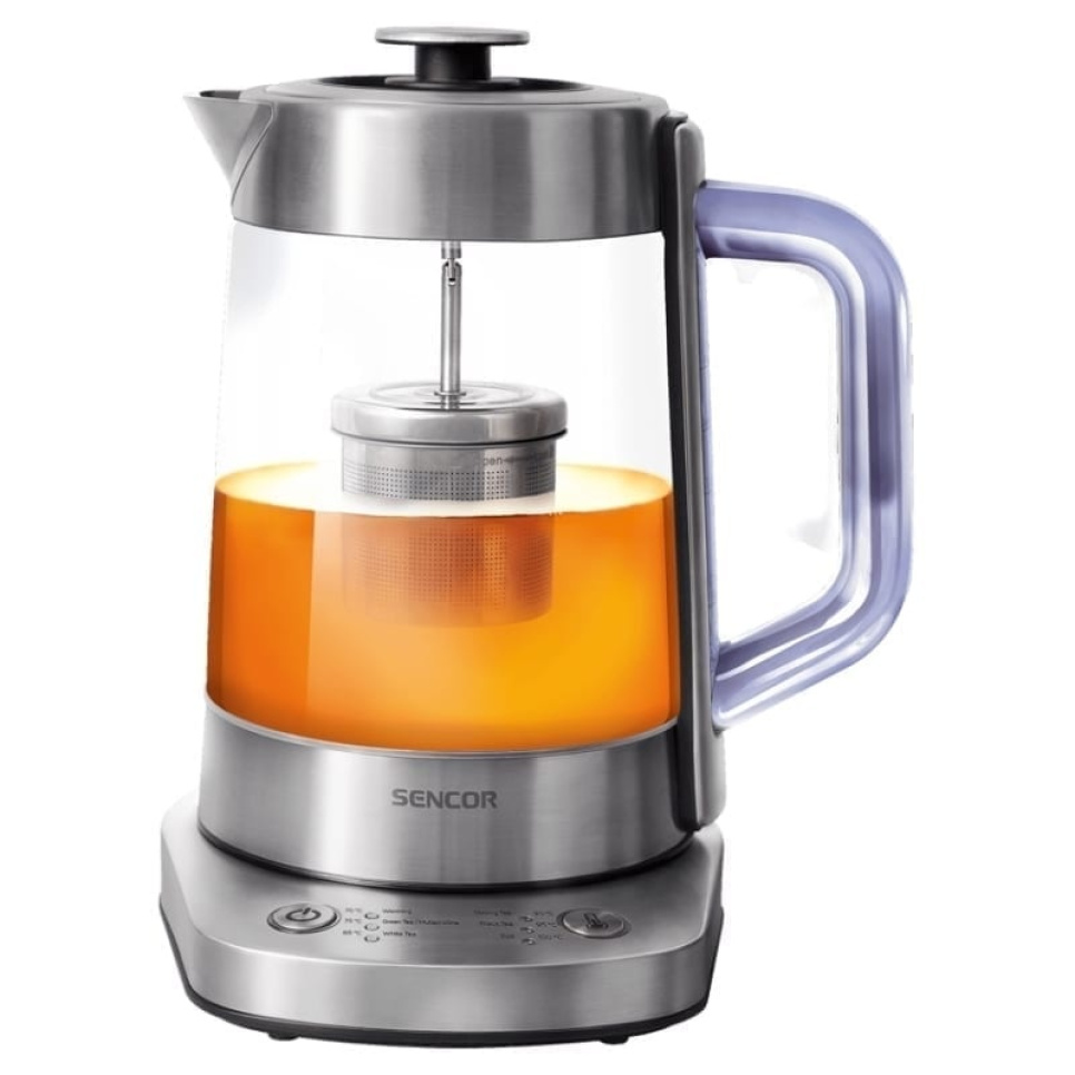 Bouilloire intelligente 1,5l Verre borosilicaté Temp 70-100 - Sencor dans le groupe Électroménager / Réchauffer et cuire / Bouilloires l\'adresse The Kitchen Lab (1524-18006)
