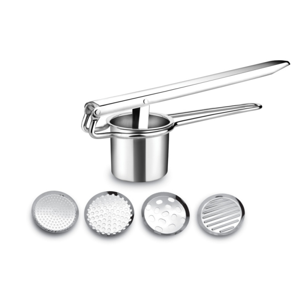 Presse à pommes de terre avec quatre inserts - iGenietti dans le groupe Cuisine / Ustensiles de cuisine / Pressoirs et Mortiers l\'adresse The Kitchen Lab (1524-29483)