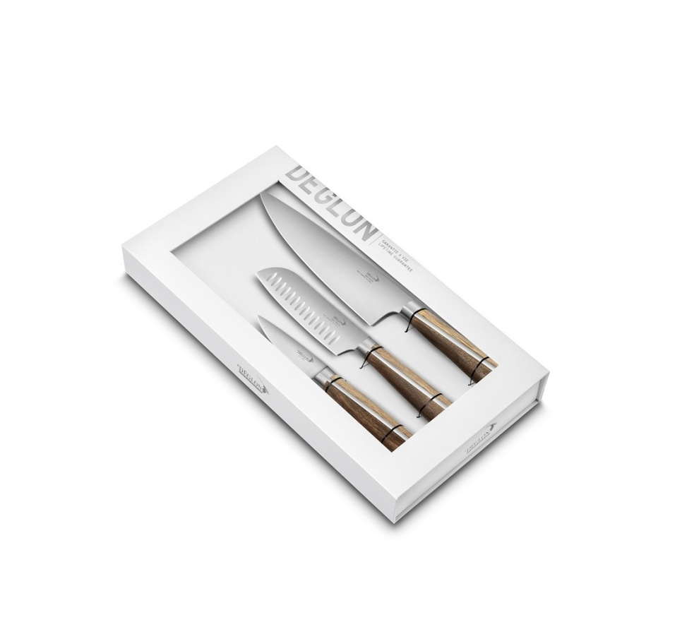 Set de couteaux, 3 pièces, High Woods - Déglon dans le groupe Cuisine / Couteaux de cuisine / Set de couteaux l\'adresse The Kitchen Lab (1525-30682)