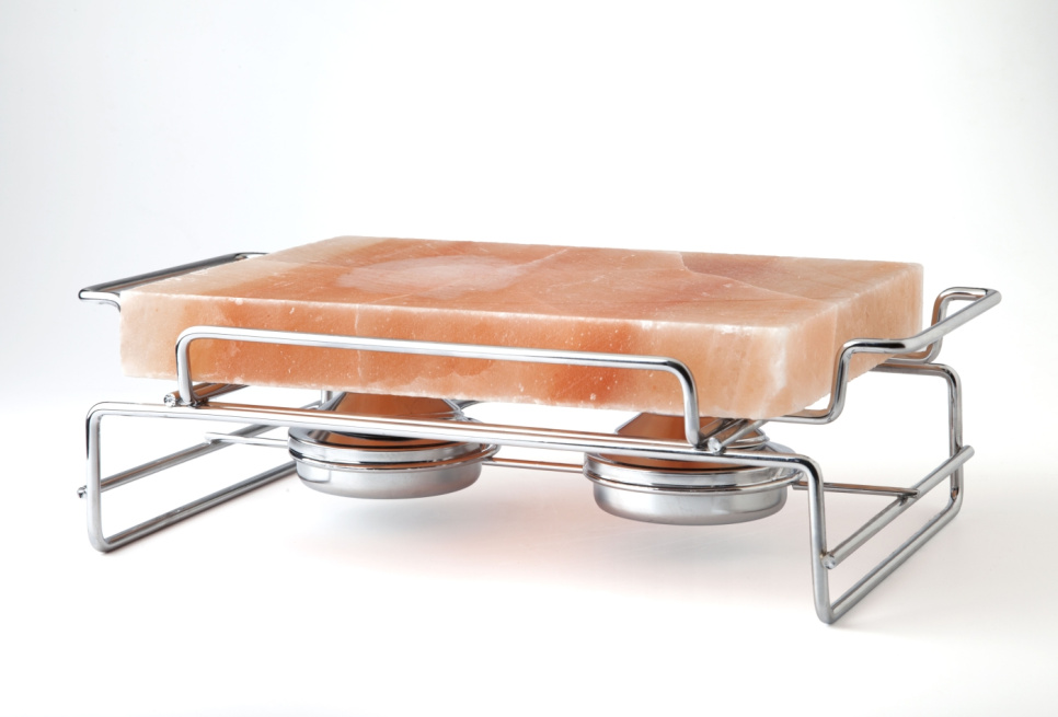 Kit avec Pierre à Barbecue au Sel de l\'Himalaya et Chalumeau - 100% Chef dans le groupe Cuisine / Épices et Arômes / Plaques de sel l\'adresse The Kitchen Lab (1532-14404)