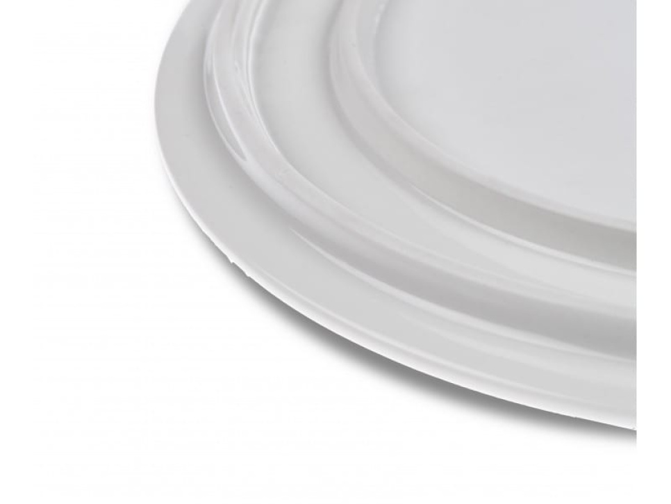 Assiette LP, porcelaine, pack de 4 - 100% Chef