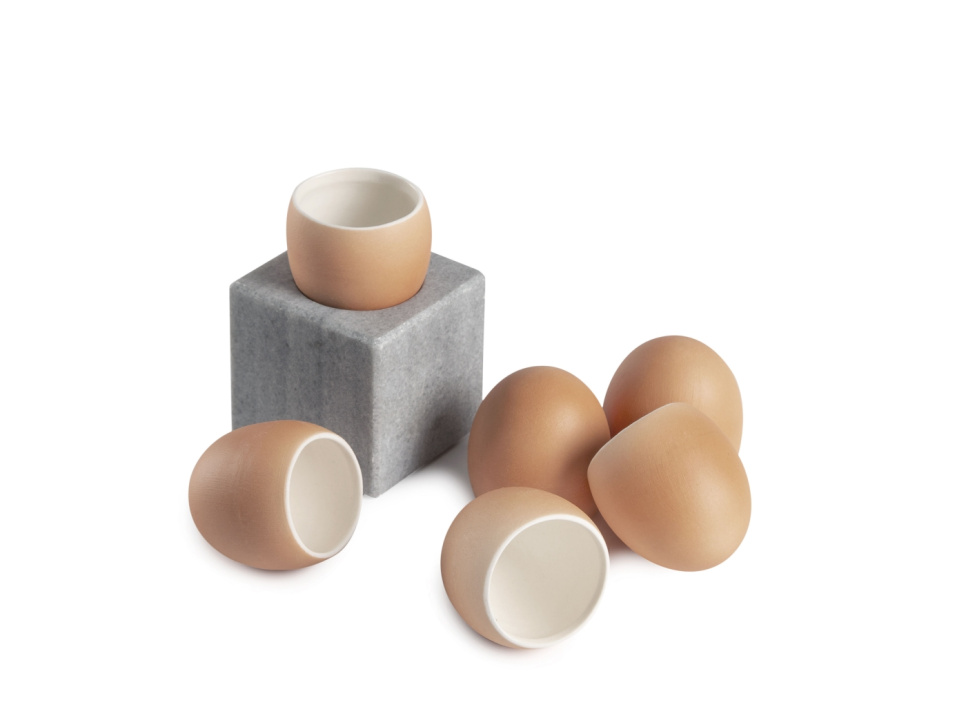 Œufs en porcelaine pour servir, marron, pack de 6 - 100% Chef