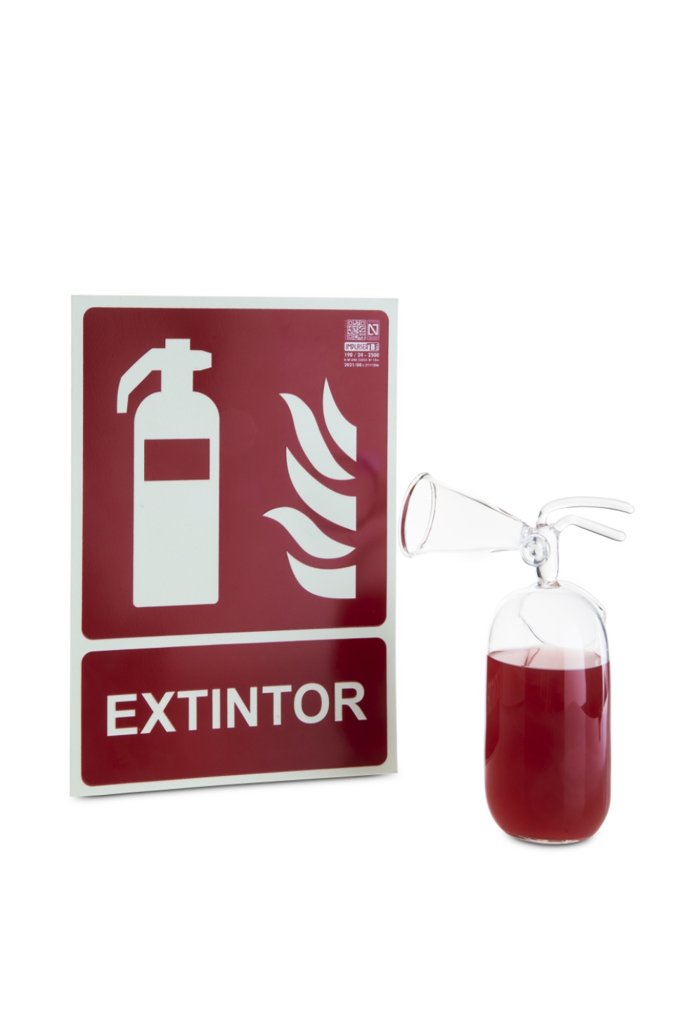 Verres à cocktail, extincteur - 100% Chef