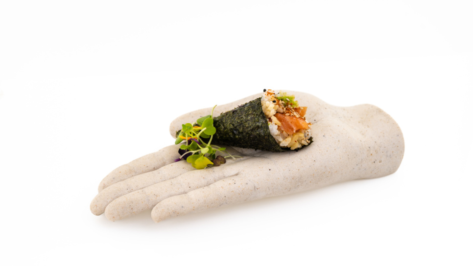 Plat de service en imitation marbre, à la main - 100% Chef