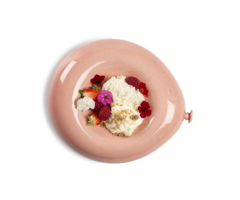 Plat de service en porcelaine, ballon - 100% Chef