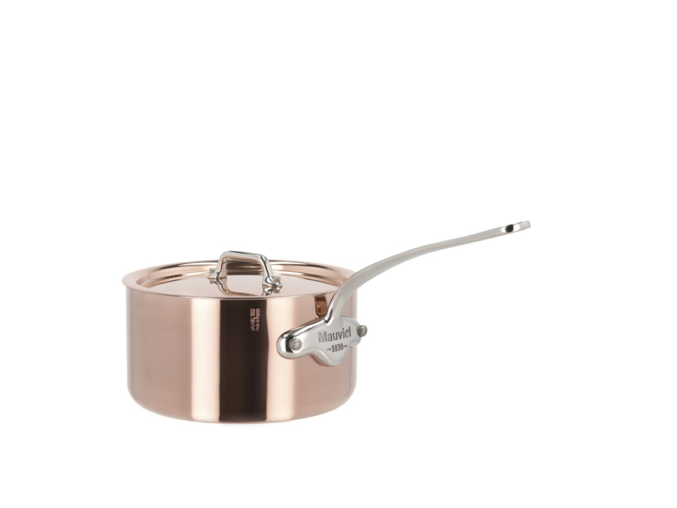 Batterie de Cuisine avec Couvercles, 10 Pièces, Cuivre/Acier Inoxydable - Mauviel