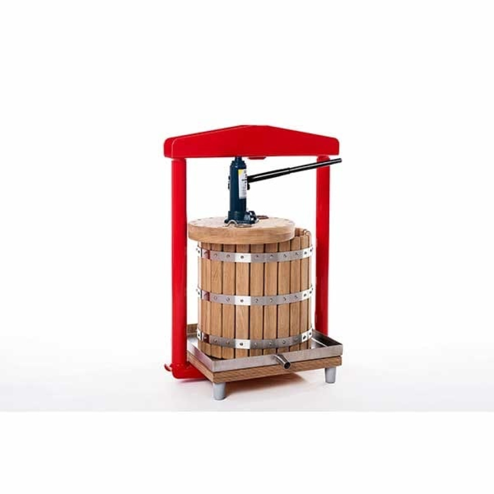 Presse-fruits hydraulique, Chêne, 26 L - Apple Press dans le groupe Électroménager / Centrifugeuses et extracteurs de jus / Centrifugeuses l\'adresse The Kitchen Lab (1557-24571)
