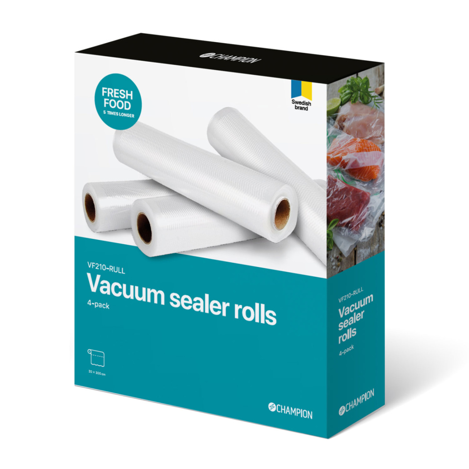 Sac sous vide en rouleau, 20 cm, pack de 4 - Champion dans le groupe Cuisine / La cuisson sous vide / Sacs à fermeture et aspirants l\'adresse The Kitchen Lab (1576-15826)