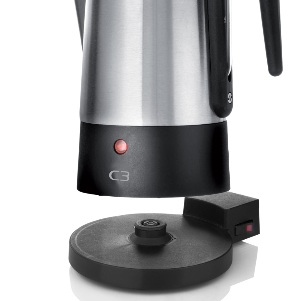 Percolateur, Acier Inoxydable Brossé, 10 Tasses – C3