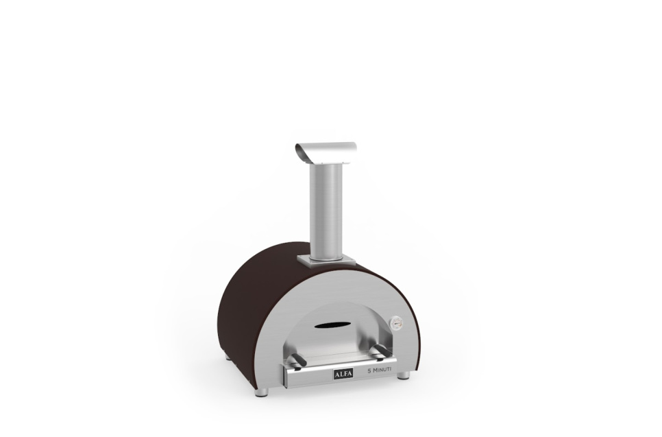 Four à pizza au feu de bois 5 minutes, couleur cuivre - Alfa Forni