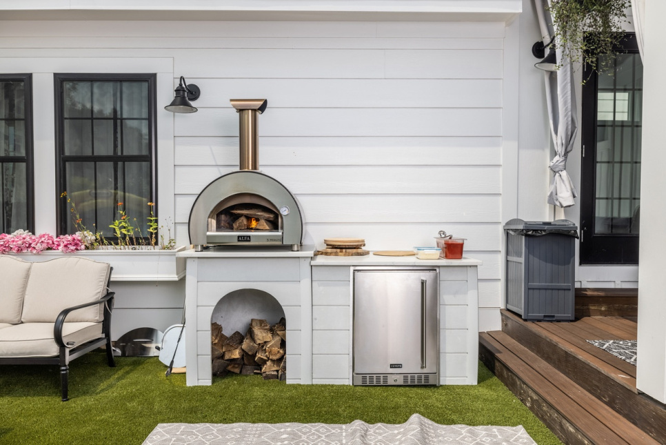 Four à pizza au feu de bois 5 minutes, couleur cuivre - Alfa Forni