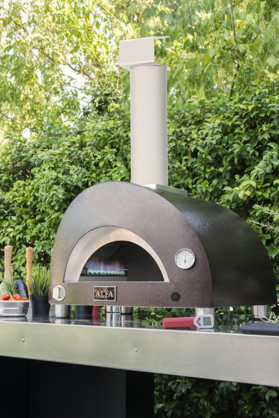 Four à pizza Nano, au gaz, couleur cuivre - Alfa Forni