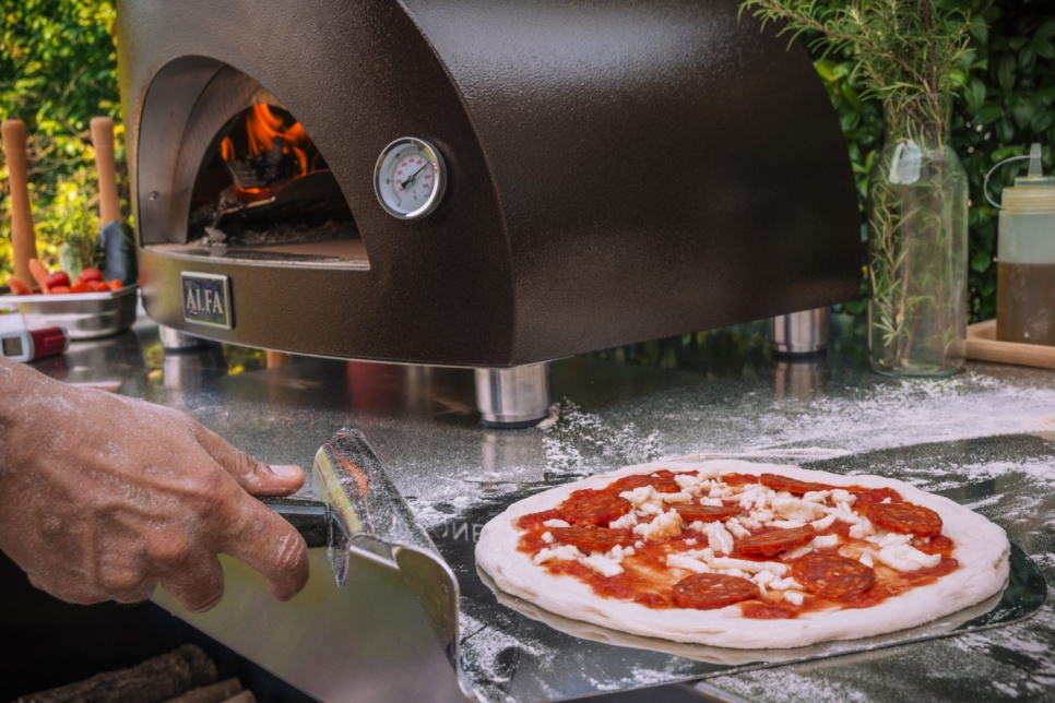 Four à pizza Nano, au feu de bois, couleur cuivre - Alfa Forni