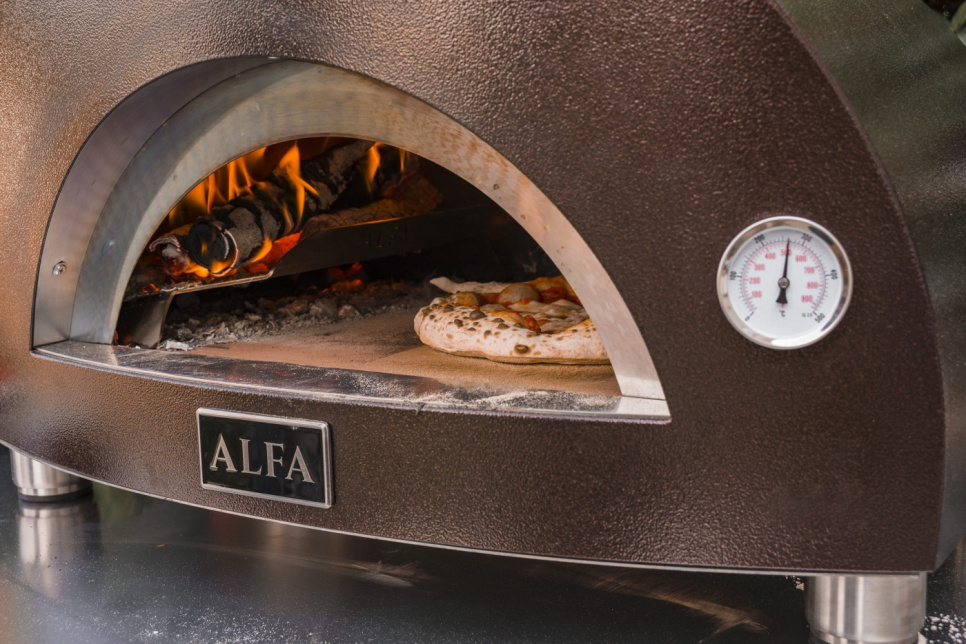 Four à pizza Nano, au feu de bois, couleur cuivre - Alfa Forni