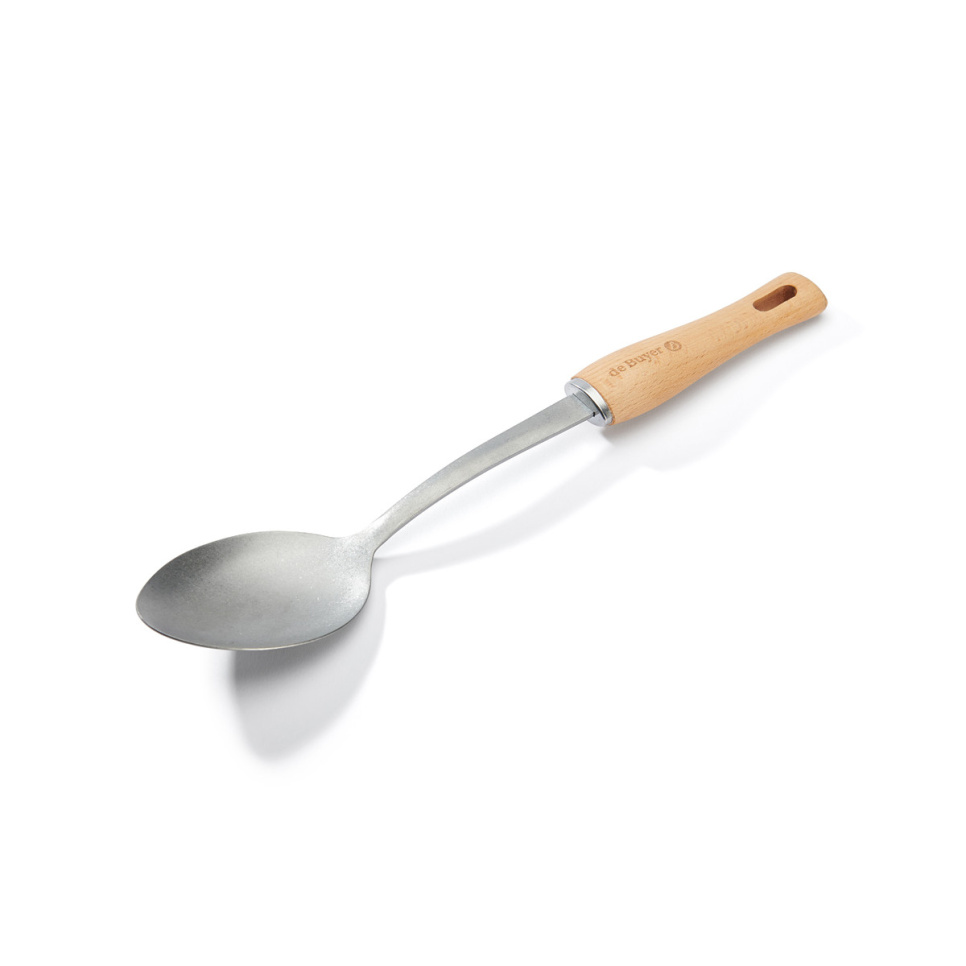 Cuillère de service en inox avec manche en bois B Bois - De Buyer dans le groupe Arts de la table / Couverts / Ustensiles pour servir l\'adresse The Kitchen Lab (1602-17784)