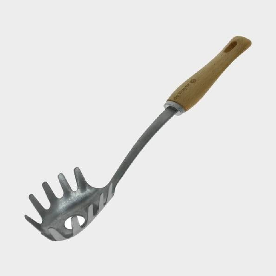Louche à pâtes en inox avec manche en bois, B bois - De Buyer dans le groupe Cuisine / Ustensiles de cuisine / Louches et cuillères l\'adresse The Kitchen Lab (1602-17792)