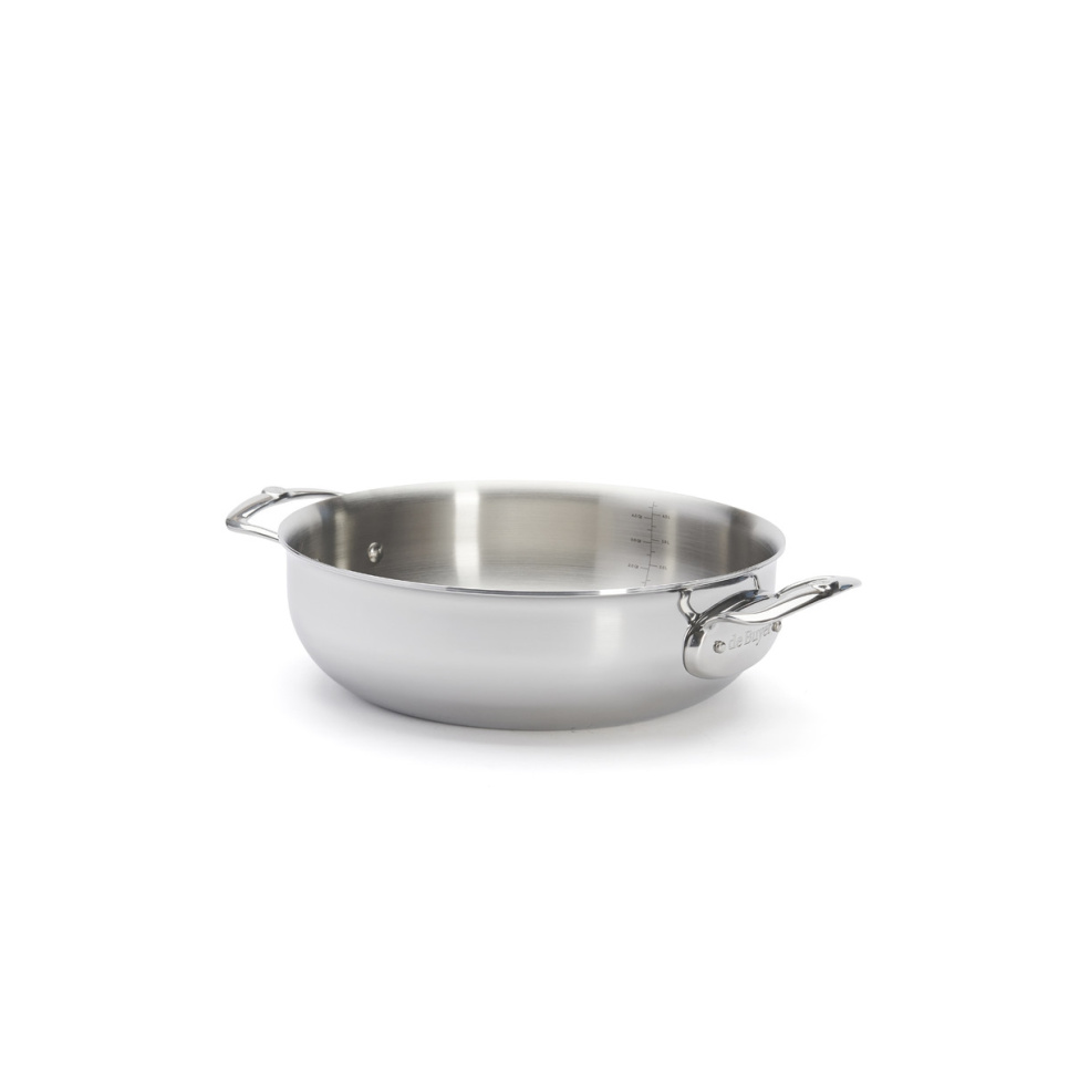 Ragoût à faible torréfaction avec couvercle et bords arrondis, 28 cm, affinité - de Buyer