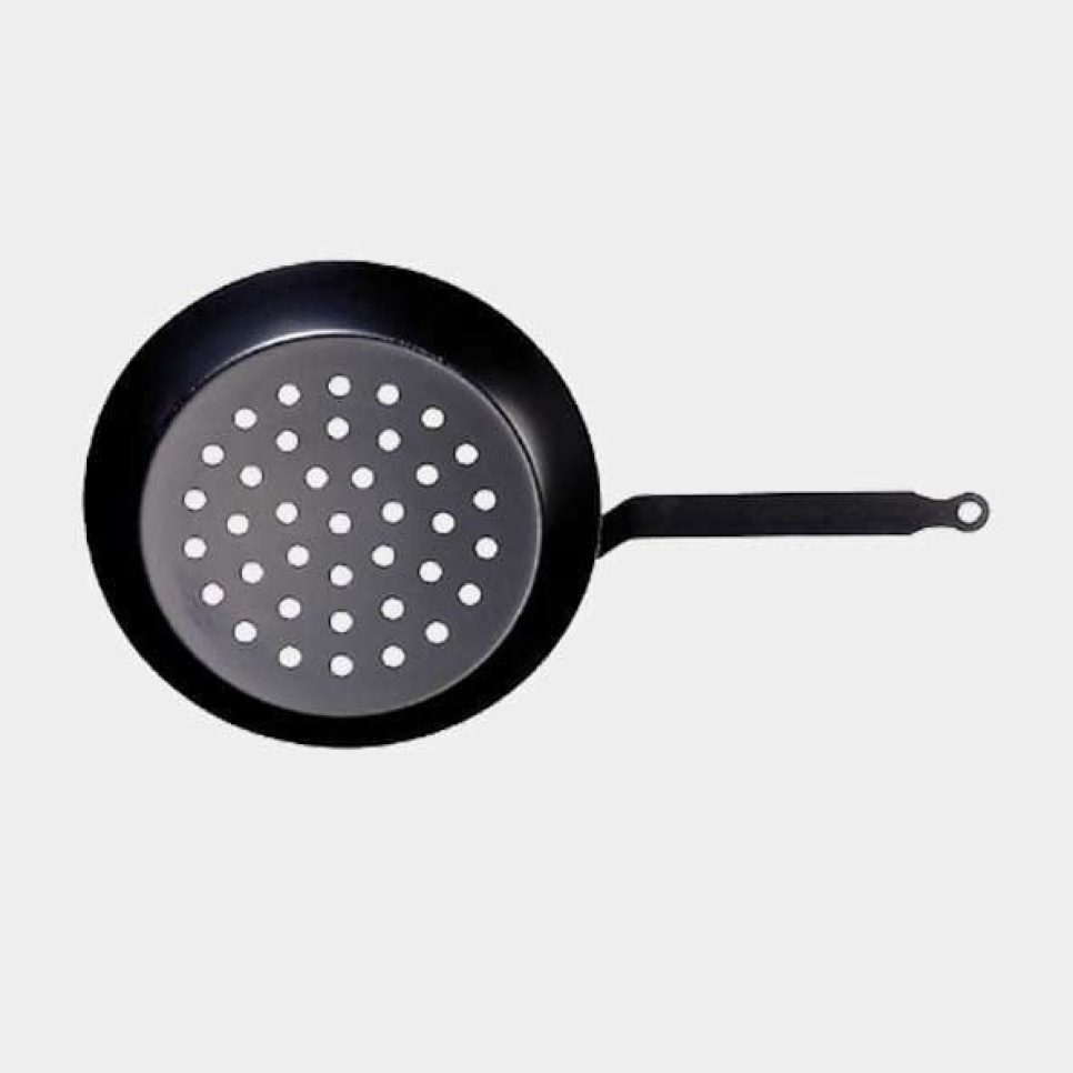 Poêle à marrons en acier carbone Lyonnaise - De Buyer dans le groupe Cuisine / Poêle à frire / Poêles à frire l\'adresse The Kitchen Lab (1602-22183)