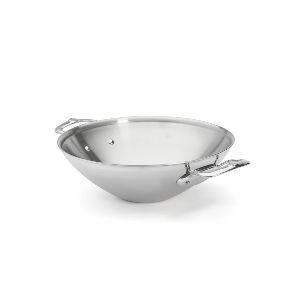 Wok en acier inoxydable avec deux poignées, 32 cm, affinité - de Buyer
