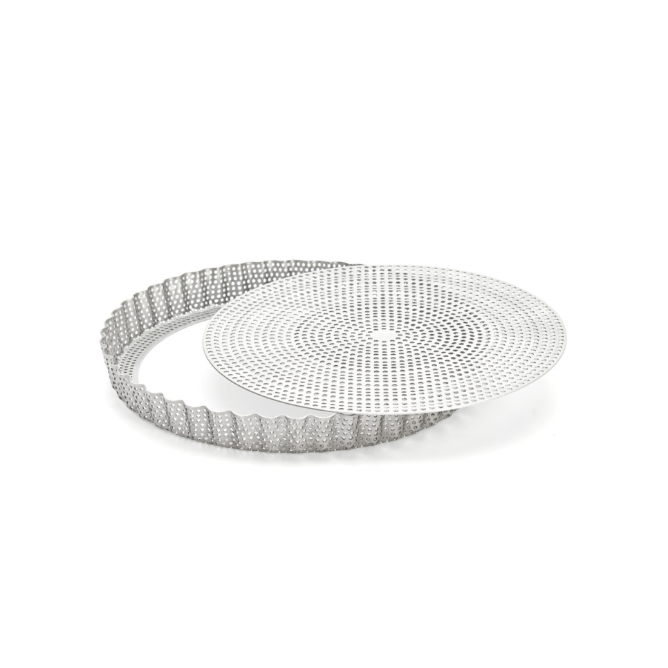 Moule à tarte perforé avec un fond amovible - de Buyer