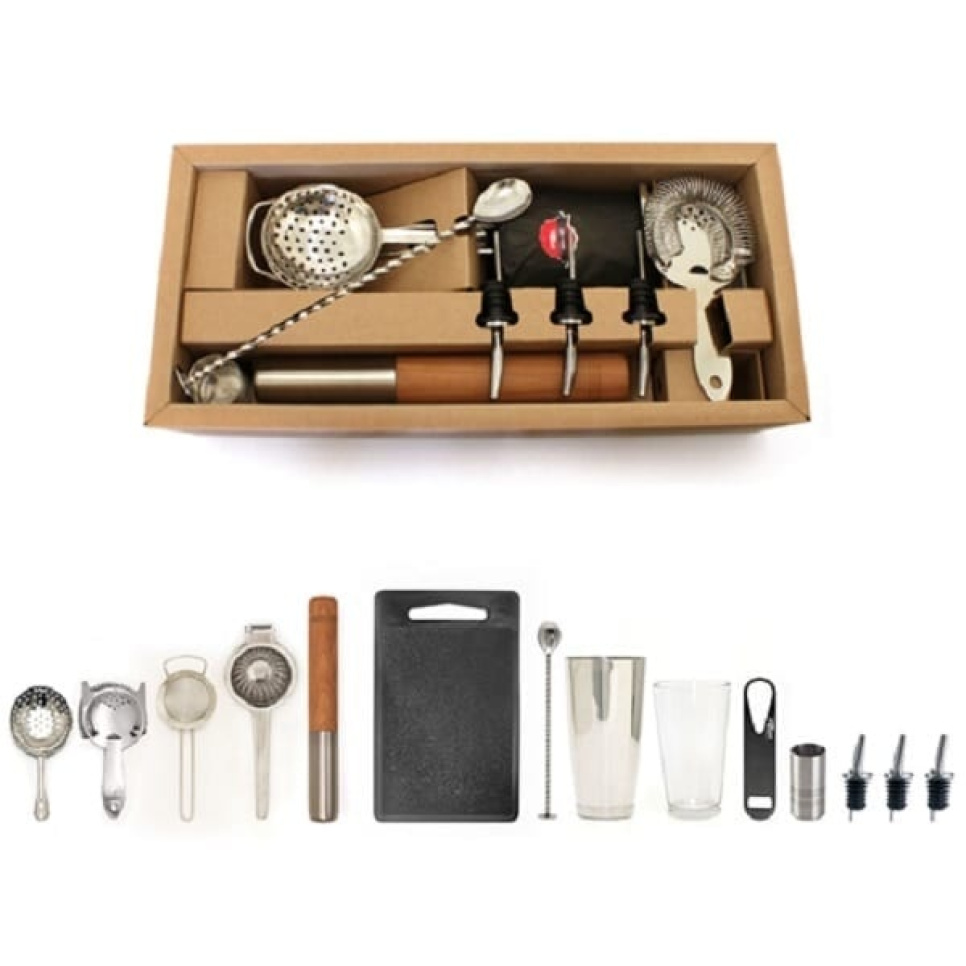 Kit de cocktail Elite, outils de bar 15 pièces - Bonzer dans le groupe Cocktails et Vin / Équipement à cocktail / Le coffret à cocktail l\'adresse The Kitchen Lab (1611-15738)