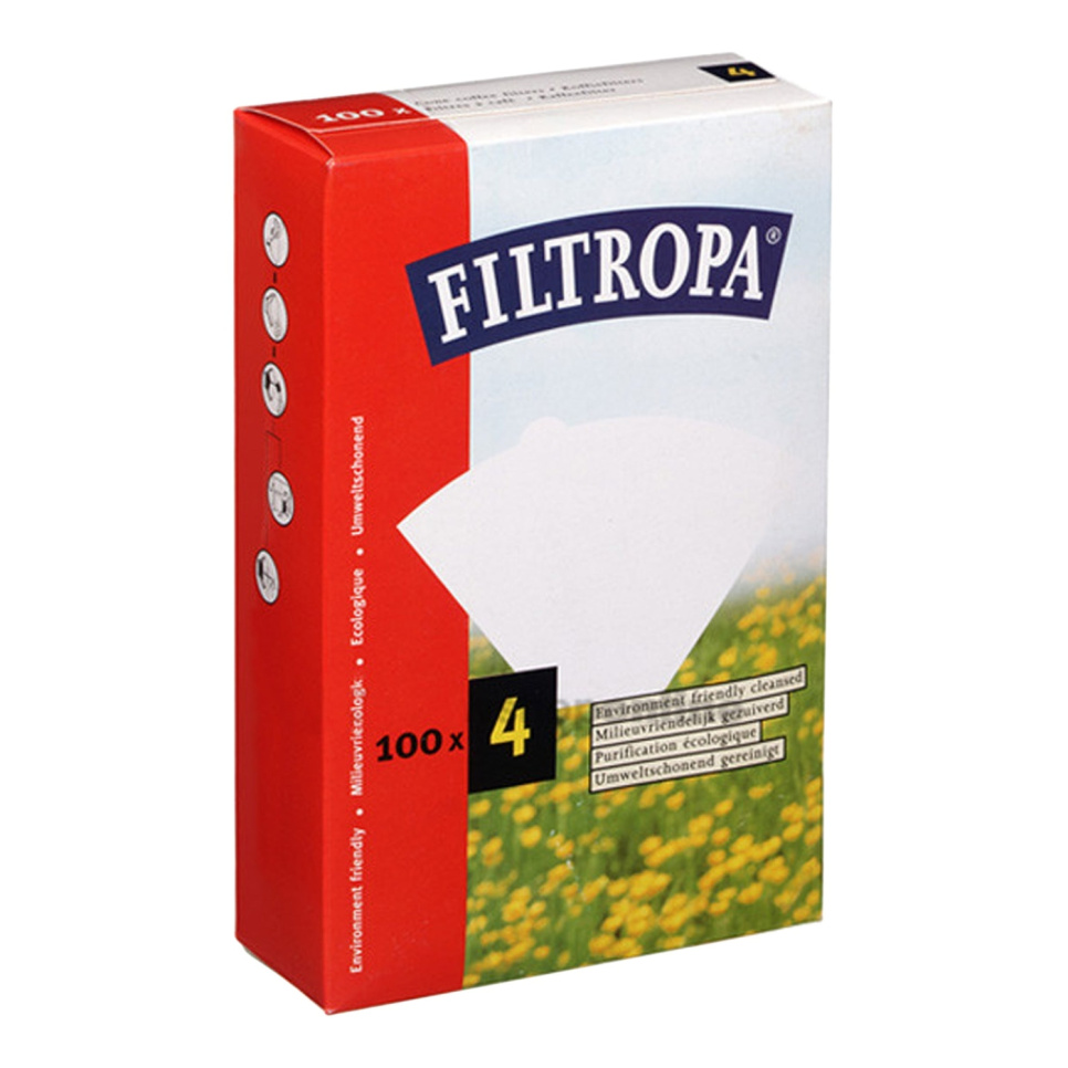 Filtre à café 1x4, paquet de 100 - Filtropa dans le groupe Thé et café / Accessoires pour le café / Filtre à café l\'adresse The Kitchen Lab (1638-29415)