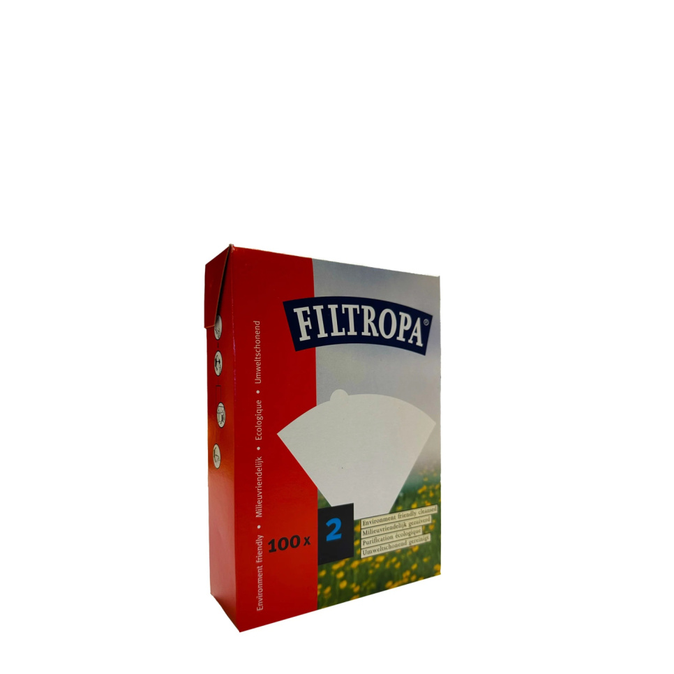 Filtre à café #2, paquet de 100 - Filtropa dans le groupe Thé et café / Accessoires pour le café / Filtre à café l\'adresse The Kitchen Lab (1638-29439)