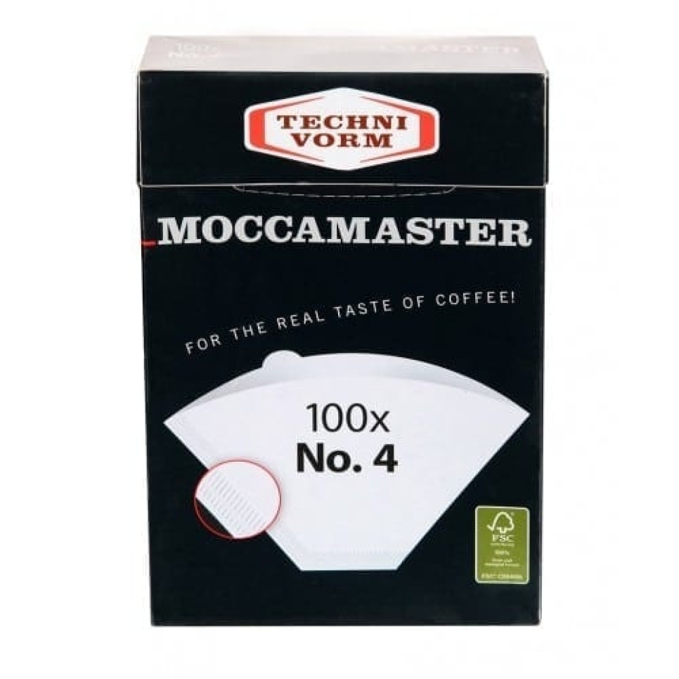 Filtre, 1x4 100-pack - Moccamaster dans le groupe Thé et café / Accessoires pour le café / Filtre à café l\'adresse The Kitchen Lab (1649-16017)