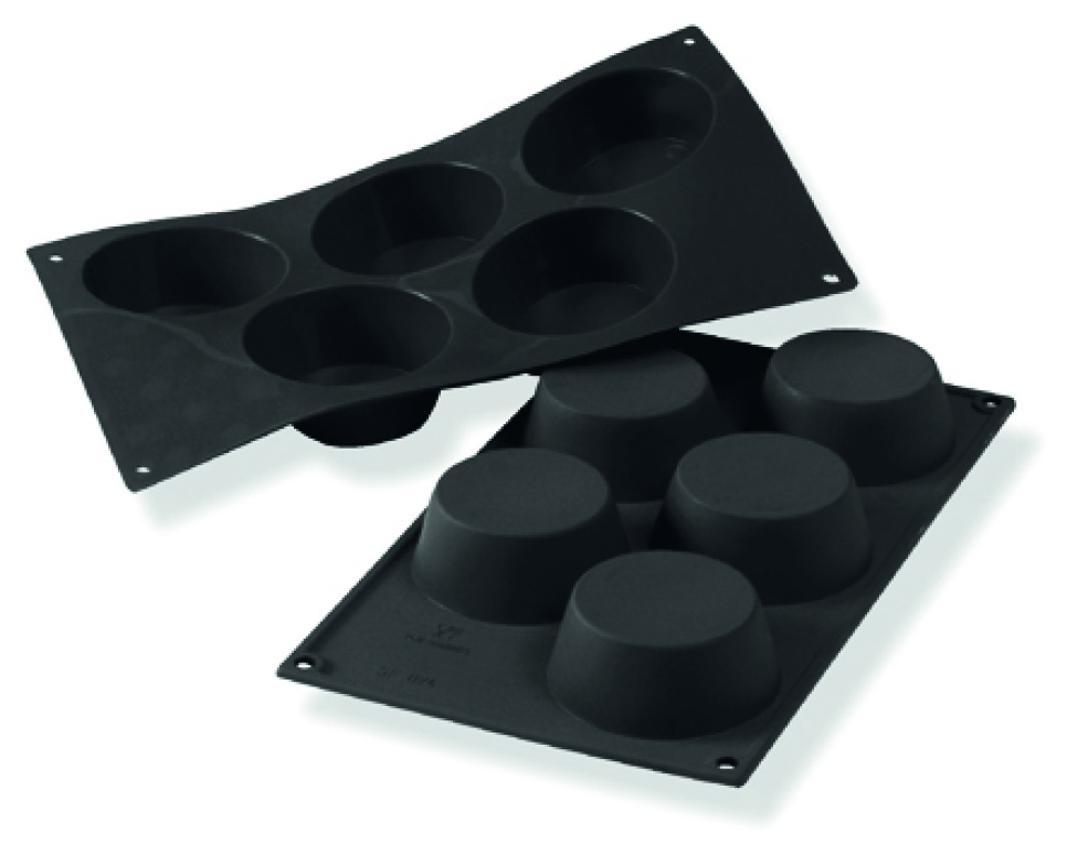 Moule à pâtisserie en silicone, gros muffins 5 pcs dans le groupe Pâtisserie / Moules / Moules en silicone l\'adresse The Kitchen Lab (1710-16628)