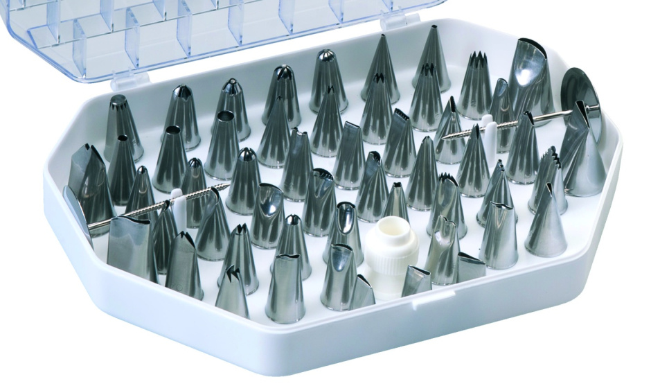 Pack de 52 douilles de glaçage en inox - Martellato dans le groupe Pâtisserie / Ustensiles à pâtisserie / Poches à douille et embouts l\'adresse The Kitchen Lab (1710-18993)