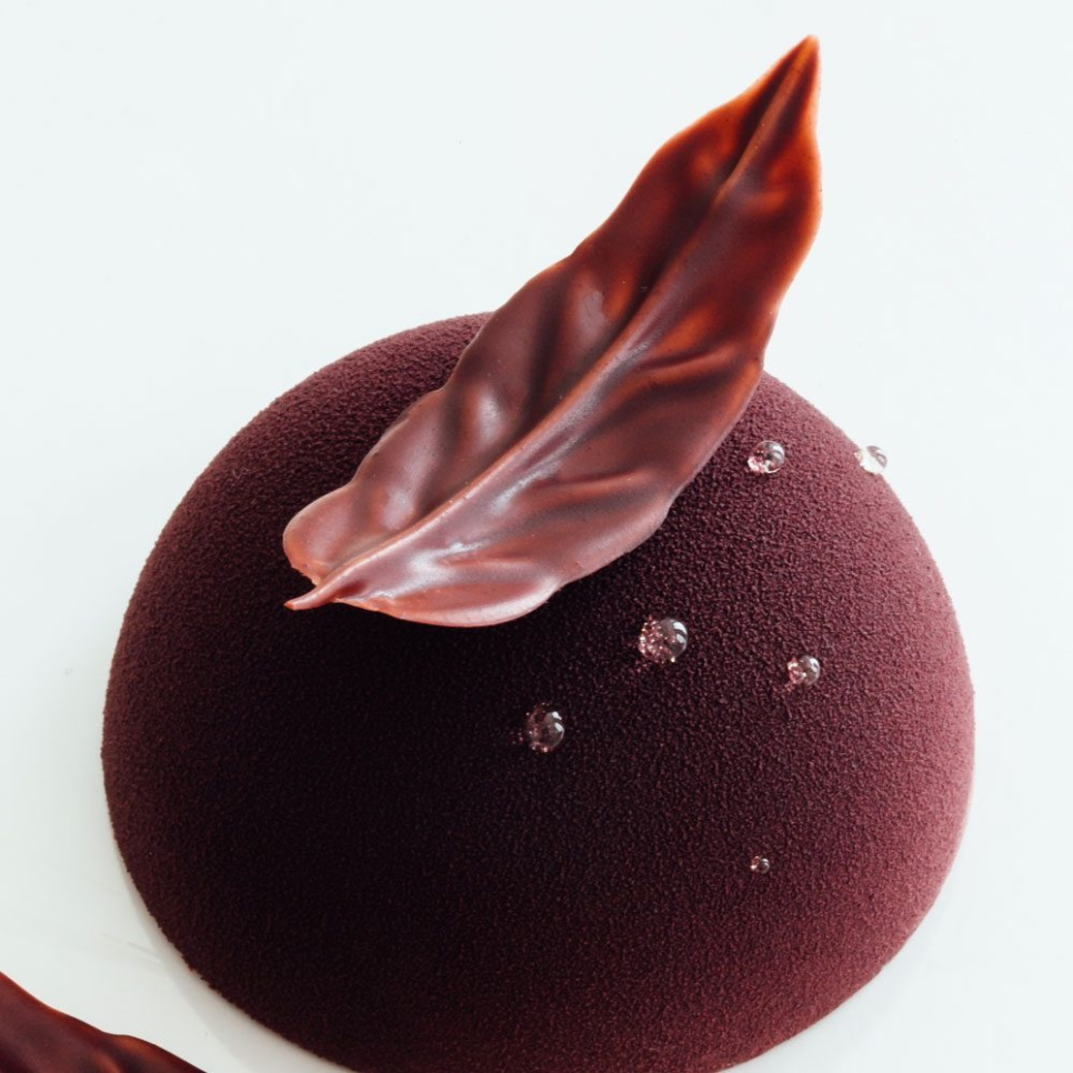 Peigne en acier pour décoration Chocolat, Feuille 6cm - Martellato